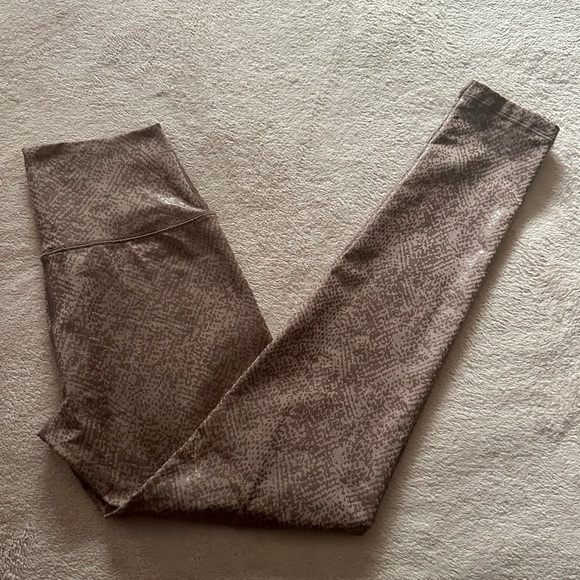 Aerie Offline Brown Metallic Snakeskin Leggings - Size Small. - Picture 6 of 6